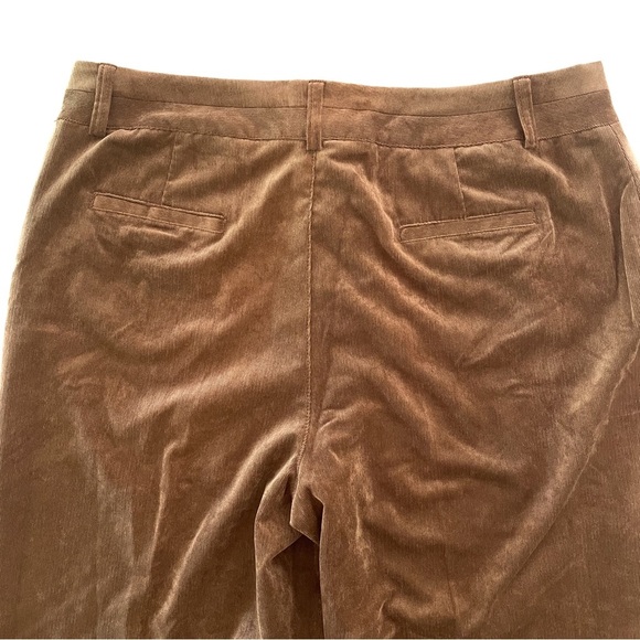 Coldwater Creek Velvet Wide Leg Trousers Size 16 Brown - Picture 2 of 6